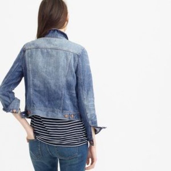 J. Crew Classic Denim Jacket, M, NWT - Picture 2 of 5